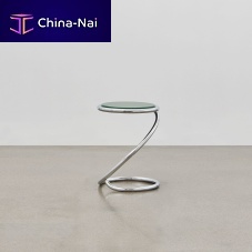 Original design stool PH Snakeleatherwoodensteel base