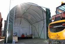 Helicopter hangar openfor airport