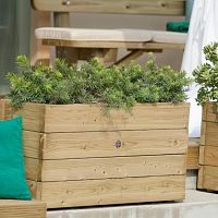 Wooden planter MADERArectangularcontemporaryoutdoor