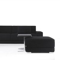 Contemporary ottoman BLADEfabricleathersquare