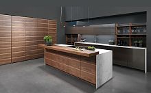 Contemporary kitchen INO(X) & CULTwalnutmarblestainless steel