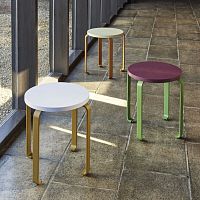 Contemporary stool SmileashMDFmetal base