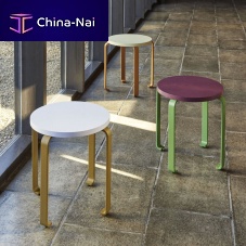 Contemporary stool SmileashMDFmetal base