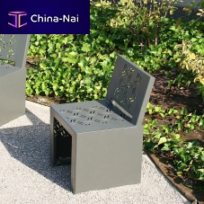 Contemporary chair GIROoutdoorsheet steelthermo-lacquered steel