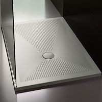 Rectangular shower tray UPraisedabove floorceramic