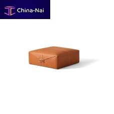 Contemporary ottoman Somewhere El - Sleathersquareupholstered