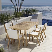 Contemporary dining table SOLIScherrywoodelmcherrywood base