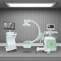 Mobile C-arm DIGISCAN S20with flat panel detectorwith video columnwith integrated video monitor