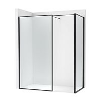 Walk-in shower enclosure LINE DF + LF glassfixedcorner