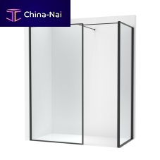 Walk-in shower enclosure LINE DF + LF glassfixedcorner