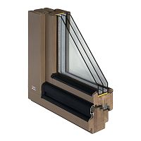 Wooden window STRONGLINEcasementdouble-glazedthermal break