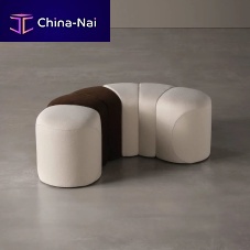 Contemporary pouf BACOleatherfabricother shapes