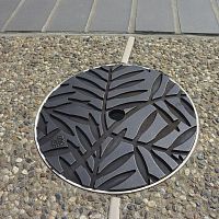 Pool drain grate LOCUST - LH10DIAB71SL bronze