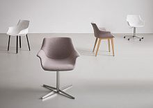 Contemporary chair MORE Lpolymerstar baseswivel