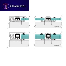 Anodized aluminum profile H-shapedfor partition wallroof