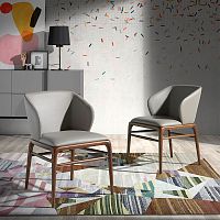 Contemporary chair 4065indoorsynthetic leatherash base