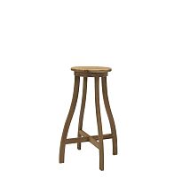 Contemporary bar stool BARTONteak4-legged