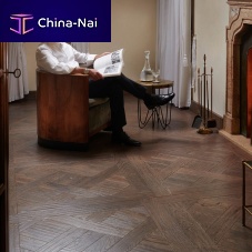 Engineered parquet floor QUADROTTEbrushedsandblastedglued