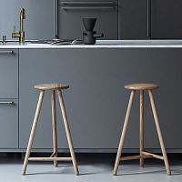 Contemporary bar stool LINEA PERCHoak