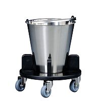 Trolley-mounted surgical basin stand OPFE15Bstainless steel