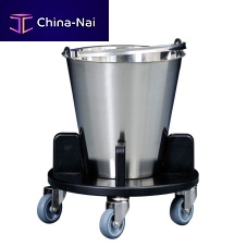 Trolley-mounted surgical basin stand OPFE15Bstainless steel