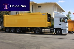 Container semi-trailer 3-axletowedfor waste