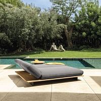 Contemporary sun lounger VENICE fabricteakgarden