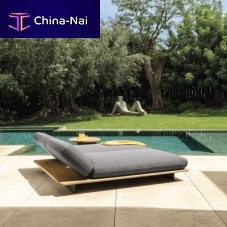 Contemporary sun lounger VENICE fabricteakgarden
