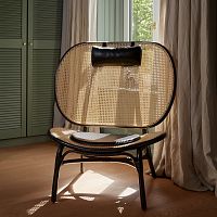 Traditional armchair NOMADrattanbamboowith removable cushion