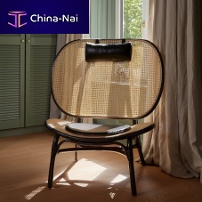 Traditional armchair NOMADrattanbamboowith removable cushion