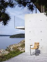 Contemporary chair GRINDAoutdooroakwalnut