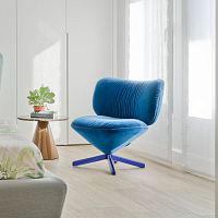 Contemporary armchair TORTUGAfabricwith footrestwith headrest