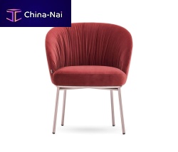 Contemporary lounge chair ROSE 03960fabricleathermetal