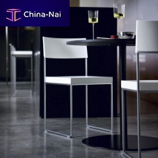 Contemporary chair CUBA+CUBOindoorleatherlacquered wood