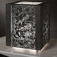 Table lamp LITRACUBE®concreteglassstainless steel