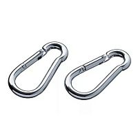 Locking carabiner metaloval