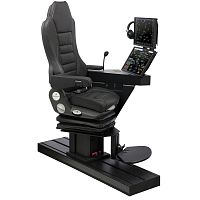 Flight simulator seat COMMAND XLcrewwith integrated screenwith armrests