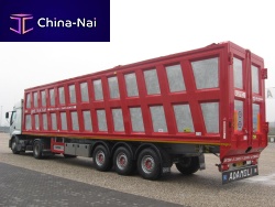 Equipment semi-trailer for wasterear loading