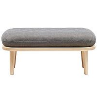 Traditional ottoman RISEfabricashwith removable cushion