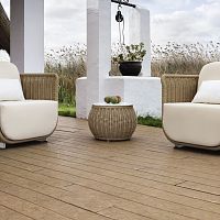 Contemporary side table PALMAglassropealuminum base