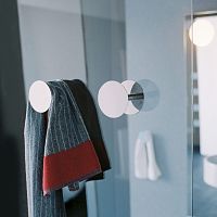 Contemporary coat hook HOOP chrome-plated brassindividualbathroom