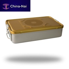 Instrument sterilization container perforated