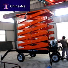 Wheeled scissor lift a11004indoor/outdoorfor constructionfor industrial applications