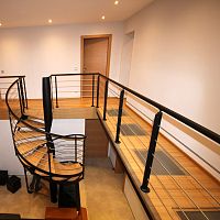 Glass mezzanine solid wood