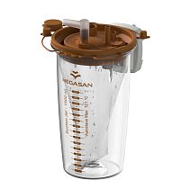 Body fluids suction jar MG-VKxypolycarbonatesingle-use