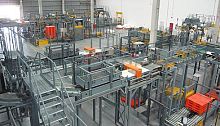 Conveyor system for the food industry palletfor production linesbulk