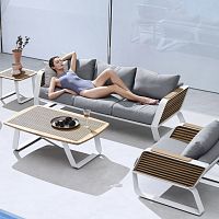 Contemporary sofa WINGoutdoorfabricgray