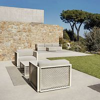 Contemporary armchair THE FACTORYfabricaluminiumwire mesh