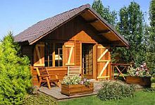 Wooden garden cabin VILLARSred cedartraditional