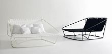Contemporary sun lounger CLOUDfabricleathersteel